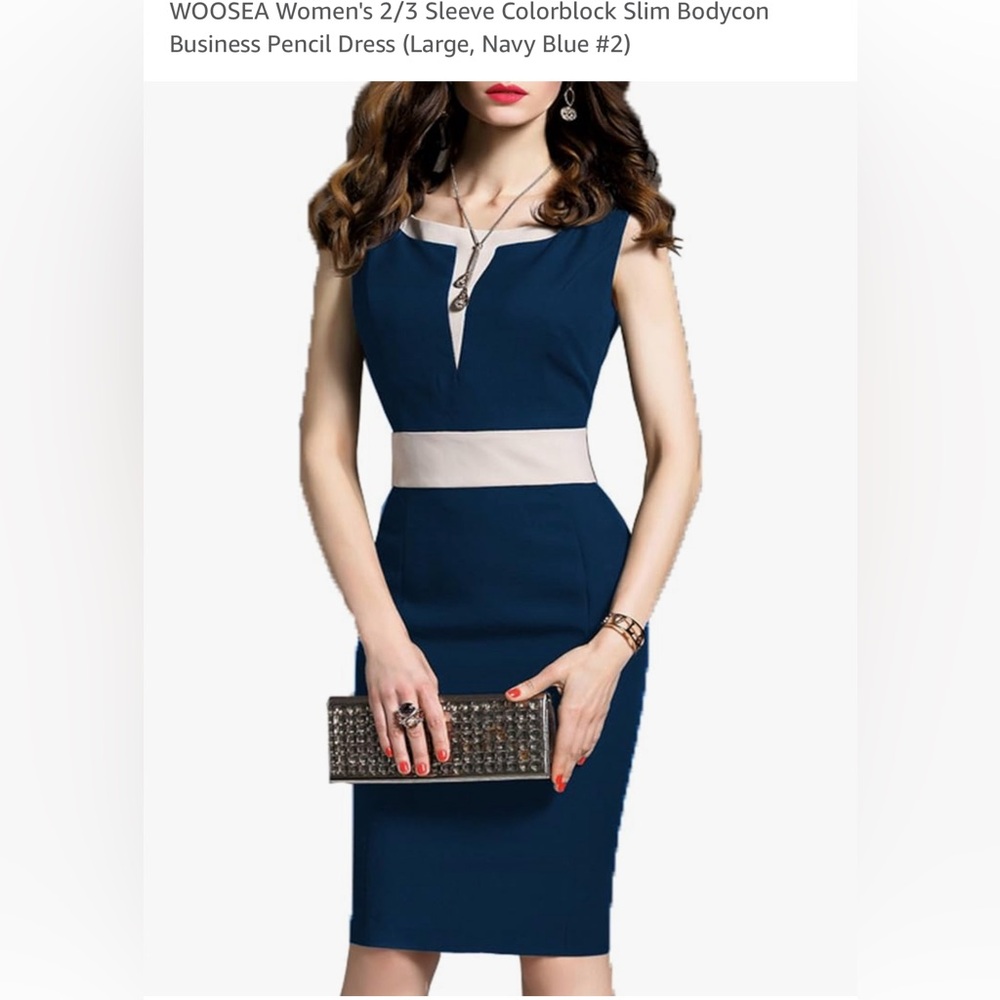 Navy blue business dress